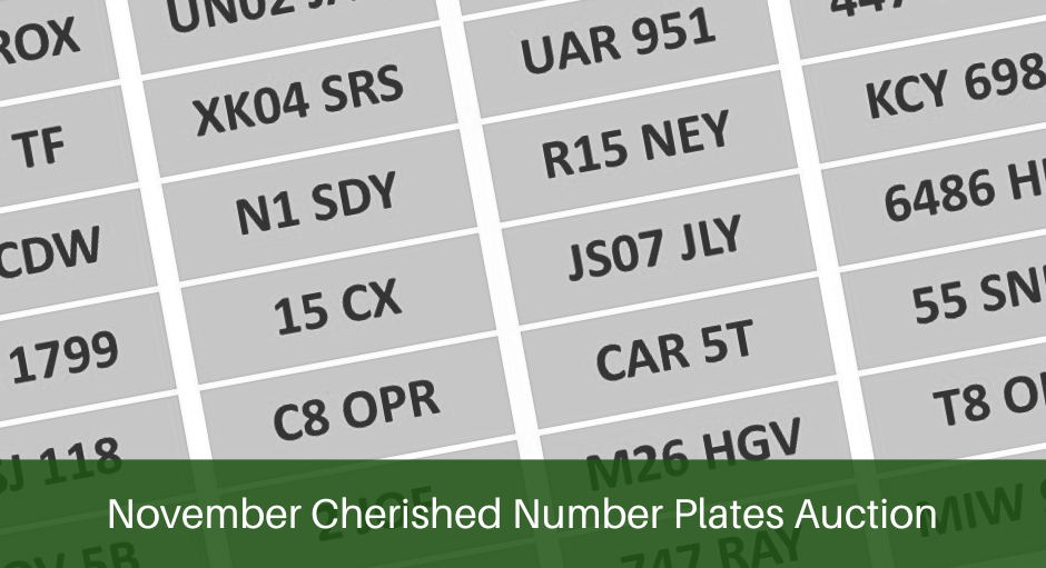 November Cherished Number Plate Auction